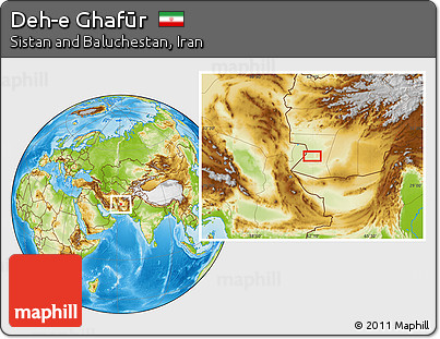 Physical Location Map of Deh-e Ghafūr