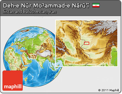 Physical Location Map of Deh-e Nūr Moḩammad-e Nārū'ī