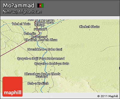 Physical Panoramic Map of Moḩammad