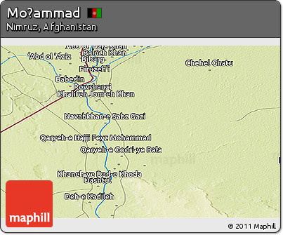 Physical Panoramic Map of Moḩammad