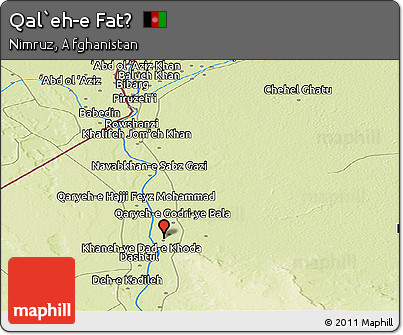 Physical Panoramic Map of Qal`eh-e Fatḩ