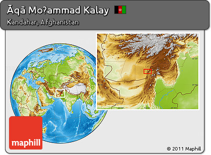 Physical Location Map of Āqā Moḩammad Kalay