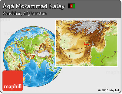 Physical Location Map of Āqā Moḩammad Kalay