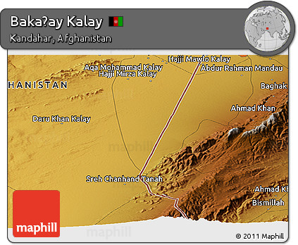 Physical Panoramic Map of Bakaṟay Kalay