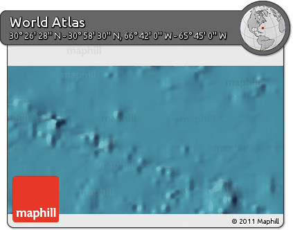 Satellite 3D Map of the Area around 30° 42' 29" N, 66° 13' 29" W
