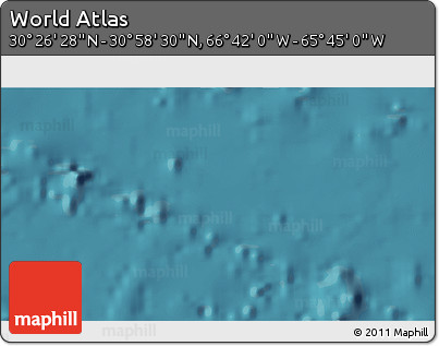 Satellite 3D Map of the Area around 30° 42' 29" N, 66° 13' 29" W