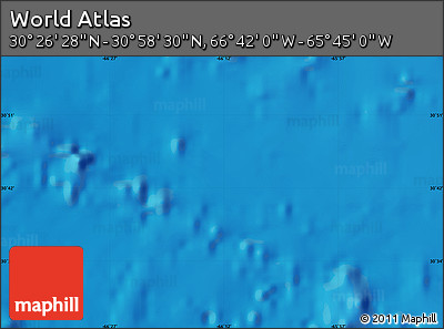 Physical Map of the Area around 30° 42' 29" N, 66° 13' 29" W