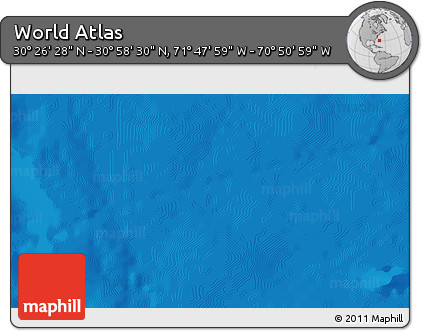Physical 3D Map of the Area around 30° 42' 29" N, 71° 19' 29" W