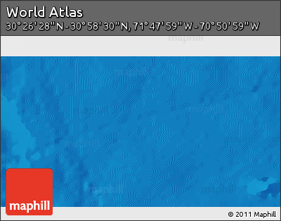 Physical 3D Map of the Area around 30° 42' 29" N, 71° 19' 29" W