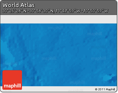 Physical 3D Map of the Area around 30° 42' 29" N, 71° 19' 29" W