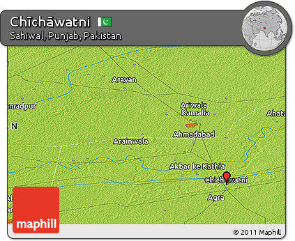 Physical Panoramic Map of Chīchāwatni