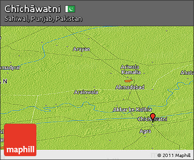 Physical Panoramic Map of Chīchāwatni