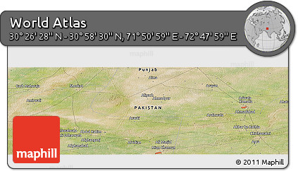 Satellite Panoramic Map of the Area around 30° 42' 29" N, 72° 19' 29" E