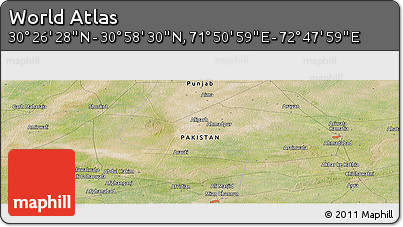Satellite Panoramic Map of the Area around 30° 42' 29" N, 72° 19' 29" E