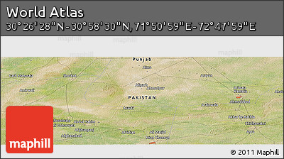 Satellite Panoramic Map of the Area around 30° 42' 29" N, 72° 19' 29" E