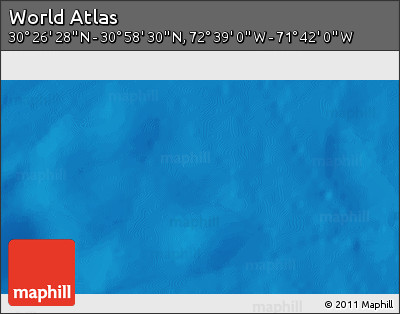 Shaded Relief 3D Map of the Area around 30° 42' 29" N, 72° 10' 30" W