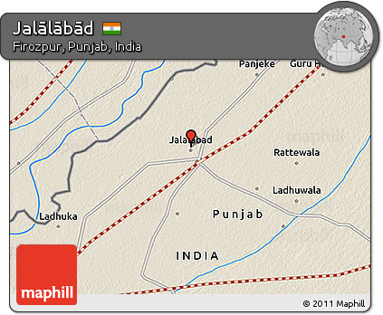 Shaded Relief 3D Map of Jalālābād