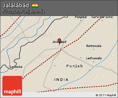 Shaded Relief 3D Map of Jalālābād