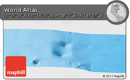 Physical Panoramic Map of the Area around 30° 42' 29" N, 77° 16' 30" W