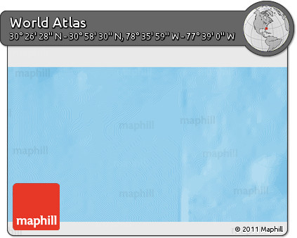 Physical 3D Map of the Area around 30° 42' 29" N, 78° 7' 30" W