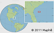 Savanna Style Location Map of the area around 30° 42' 29" N, 78° 58' 29" W
