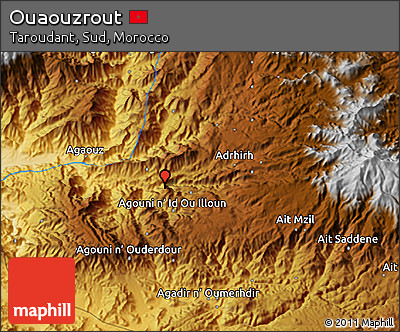 Physical 3D Map of Ouaouzrout
