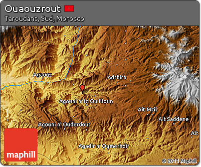 Physical 3D Map of Ouaouzrout