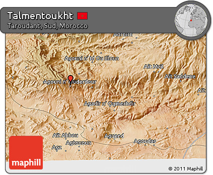 Satellite 3D Map of Talmentoukht