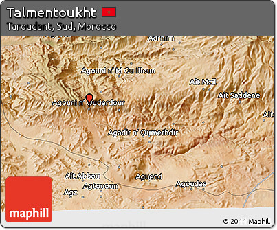 Satellite 3D Map of Talmentoukht