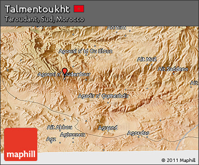 Satellite 3D Map of Talmentoukht