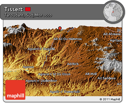 Physical Panoramic Map of Tissert