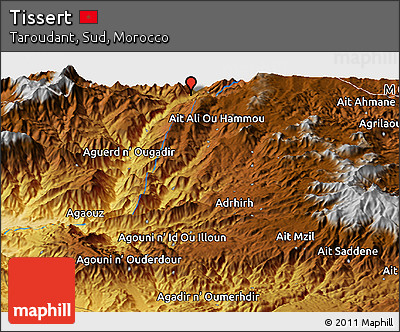 Physical Panoramic Map of Tissert
