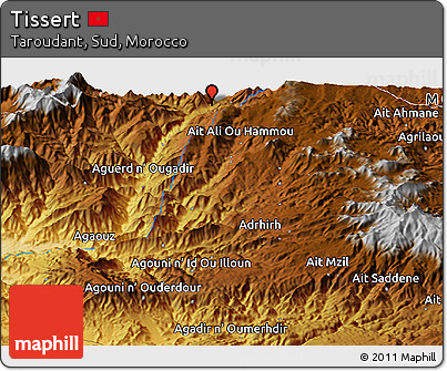 Physical Panoramic Map of Tissert