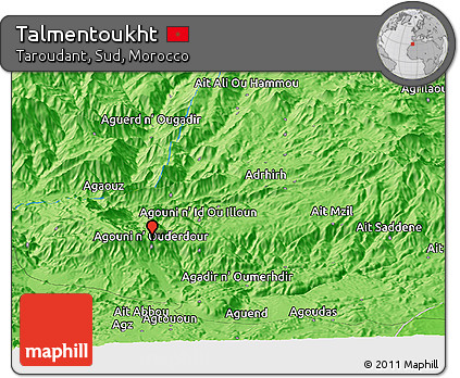 Political Panoramic Map of Talmentoukht