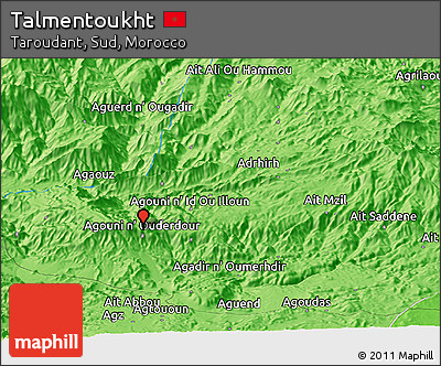 Political Panoramic Map of Talmentoukht