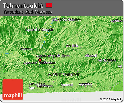 Political Panoramic Map of Talmentoukht