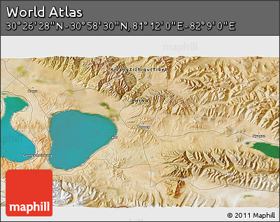Satellite 3D Map of the Area around 30° 42' 29" N, 81° 40' 30" E