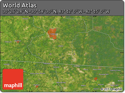 Satellite Map of the Area around 30° 42' 29" N, 83° 13' 29" W