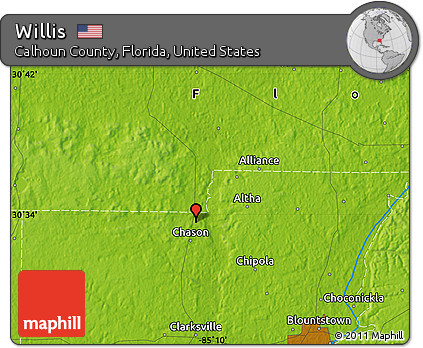 Physical Map of Willis