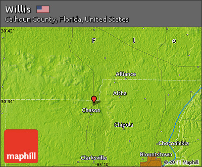 Physical Map of Willis