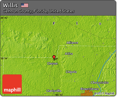 Physical Map of Willis