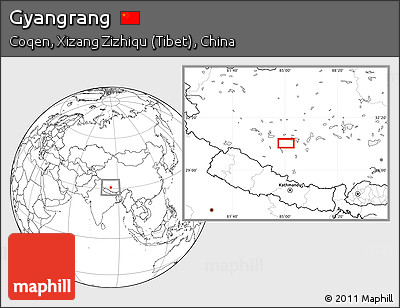 Blank Location Map of Gyangrang