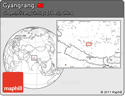 Blank Location Map of Gyangrang