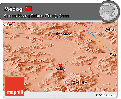 Political Panoramic Map of Mêdog