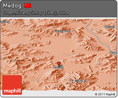 Political Panoramic Map of Mêdog