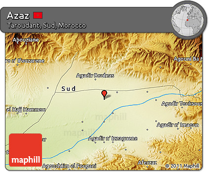 Physical 3D Map of Azaz