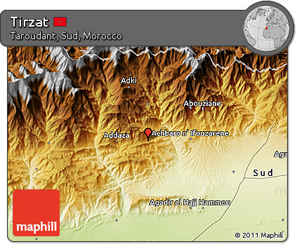 Physical 3D Map of Tirzat