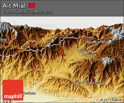 Physical 3D Map of Aït Mial