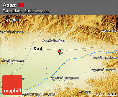 Physical 3D Map of Azaz
