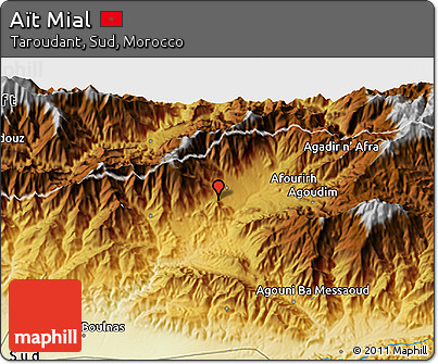 Physical 3D Map of Aït Mial